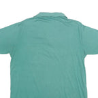 MANHATTAN NATURE KNIT Mens Green Short Sleeve Plain Polo Shirt L Cotton Blend