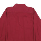 WRANGLER Mens Red Plain Shirt XL Cotton Long Sleeve Button Casual