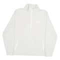 NIKE Mens White 1/4 Zip XL Polyester Blend Sweatshirt Pullover Lightweight
