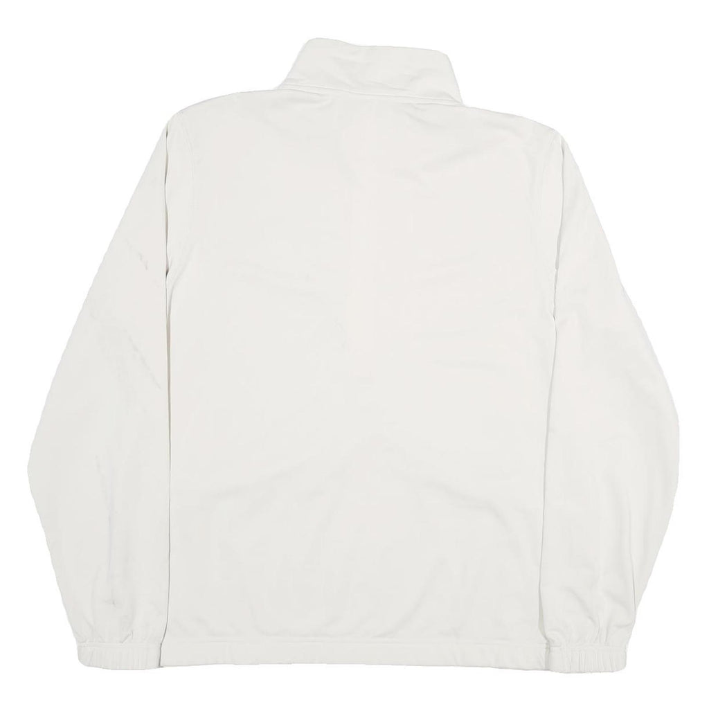 NIKE Mens White 1/4 Zip XL Polyester Blend Sweatshirt Pullover Lightweight