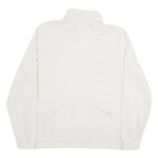 NIKE Mens White 1/4 Zip XL Polyester Blend Sweatshirt Pullover Lightweight