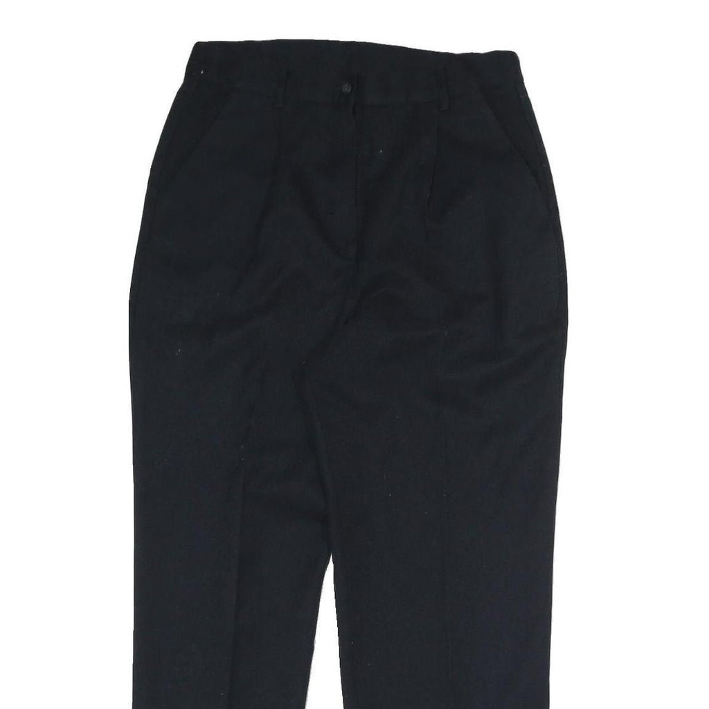 SAG HARBOR Womens Cotton Blend Black Regular Fit Straight Trousers W38 L30