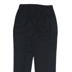 SAG HARBOR Womens Cotton Blend Black Regular Fit Straight Trousers W38 L30