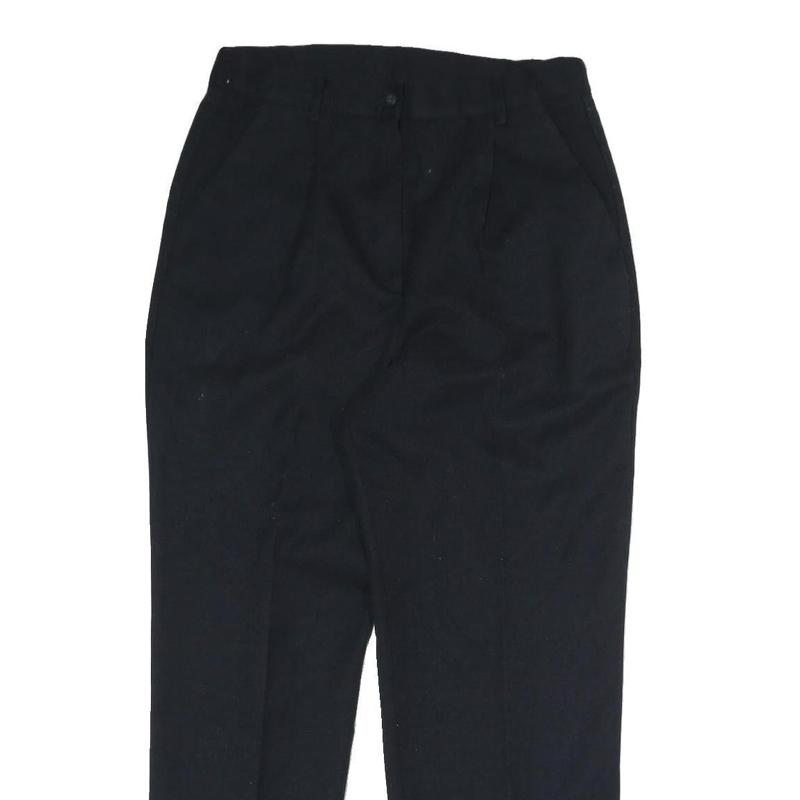 SAG HARBOR Womens Cotton Blend Black Regular Fit Straight Trousers W38 L30