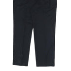 SAG HARBOR Womens Cotton Blend Black Regular Fit Straight Trousers W38 L30