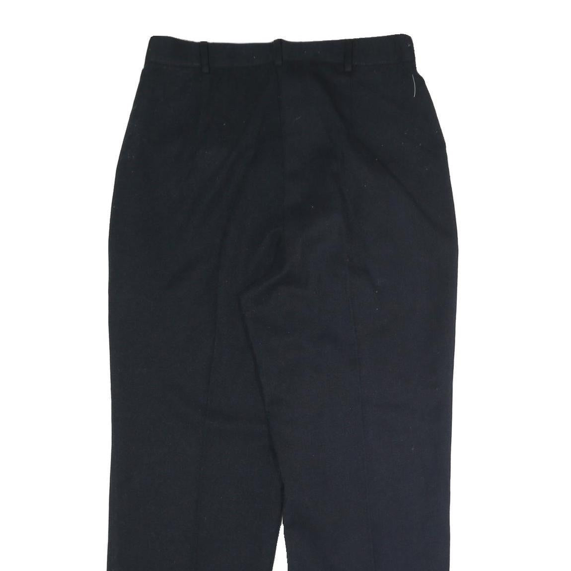 SAG HARBOR Womens Cotton Blend Black Regular Fit Straight Trousers W38 L30