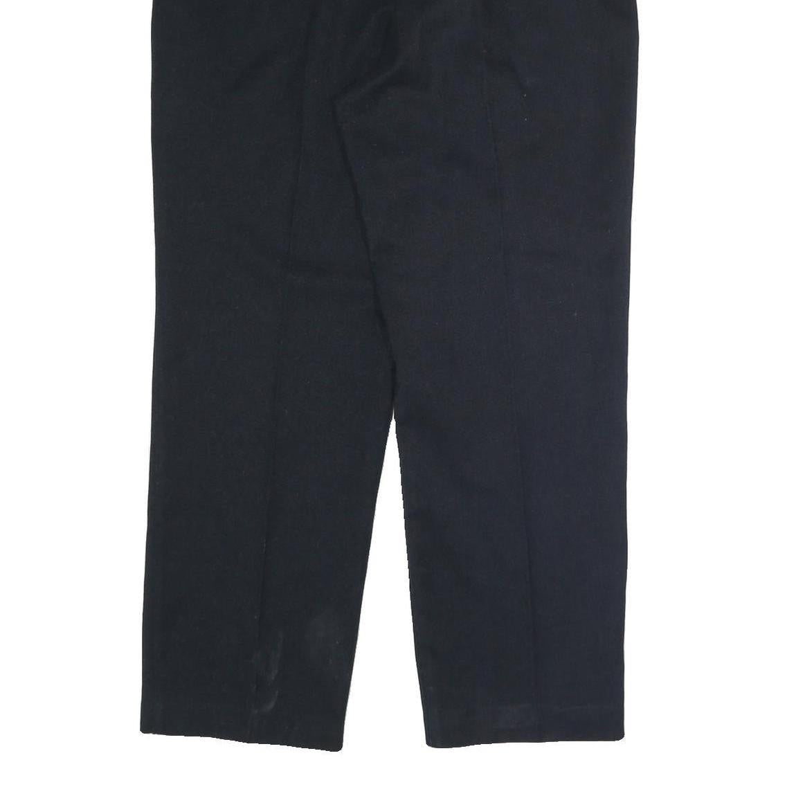 SAG HARBOR Womens Cotton Blend Black Regular Fit Straight Trousers W38 L30
