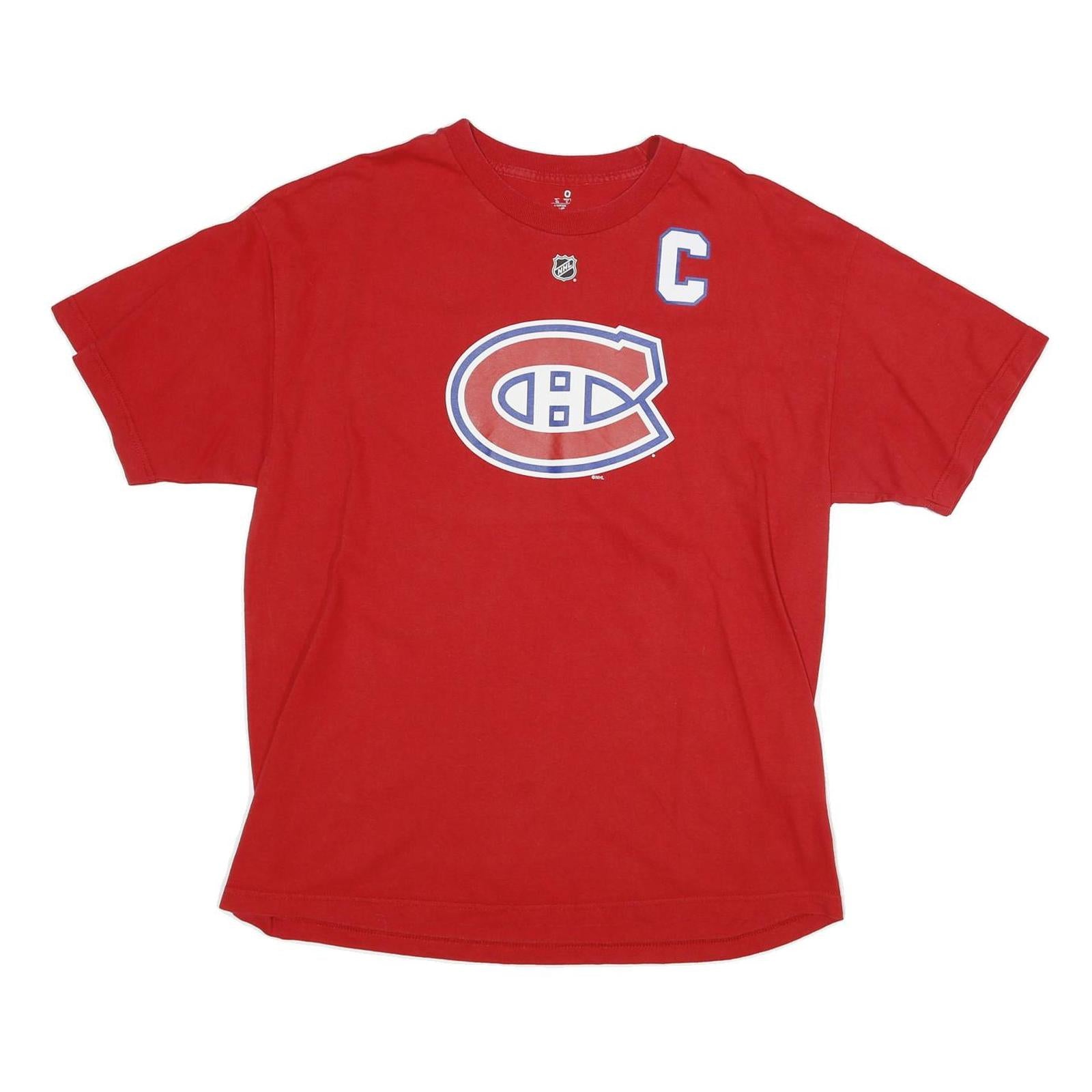 REEBOK Mens Red NHL Graphic T-Shirt L Short Sleeve Crew Neck Pacioretty 67