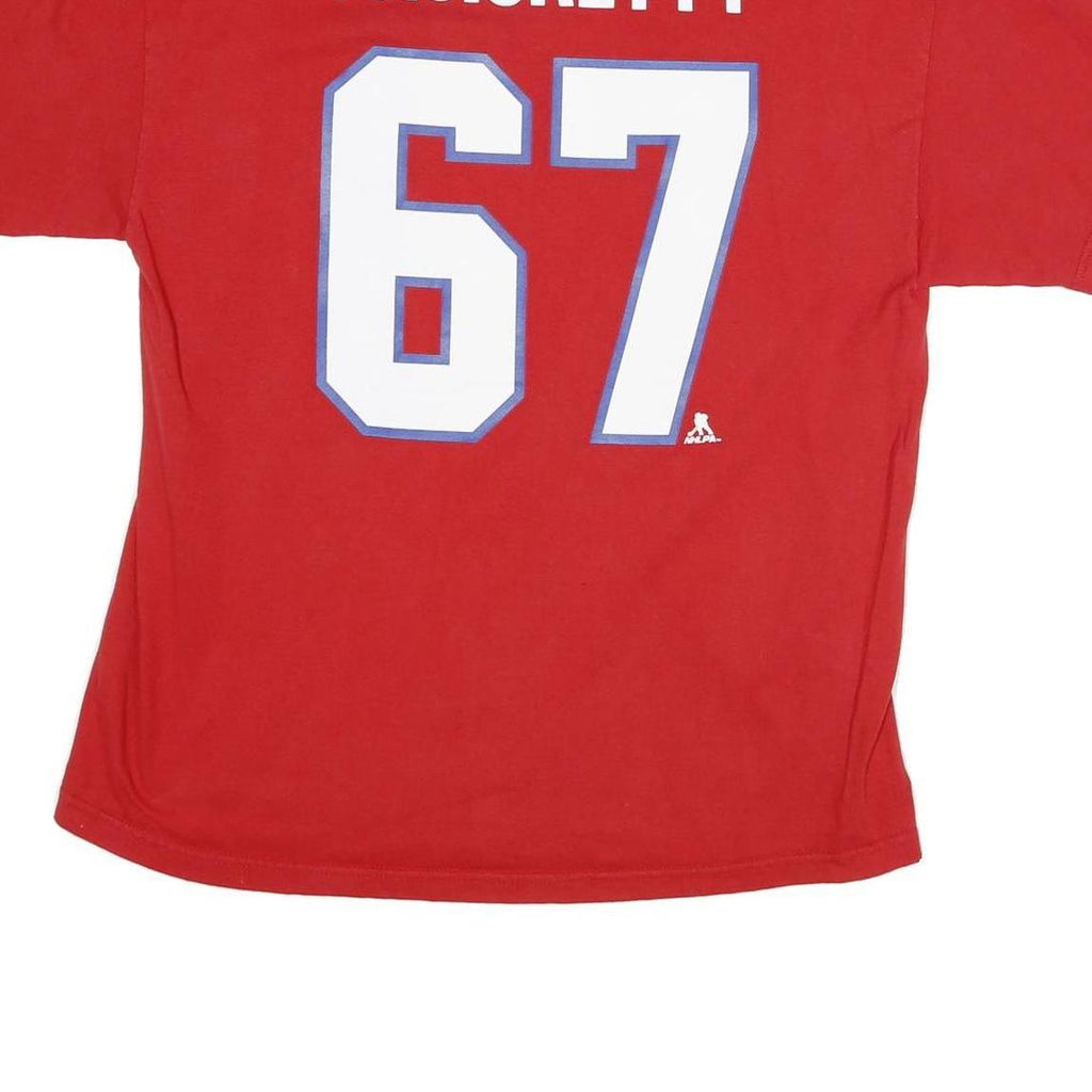 REEBOK Mens Red NHL Graphic T-Shirt L Short Sleeve Crew Neck Pacioretty 67