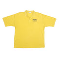 CRYSTAL SPRINGS Mens Yellow Short Sleeve Plain Polo Shirt XL Casual Summer