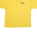 CRYSTAL SPRINGS Mens Yellow Short Sleeve Plain Polo Shirt XL Casual Summer