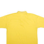 CRYSTAL SPRINGS Mens Yellow Short Sleeve Plain Polo Shirt XL Casual Summer