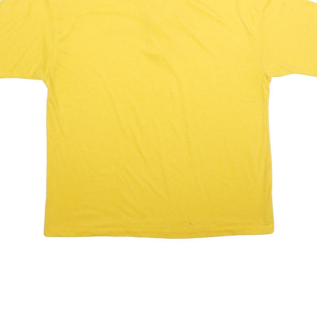 CRYSTAL SPRINGS Mens Yellow Short Sleeve Plain Polo Shirt XL Casual Summer
