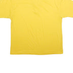 CRYSTAL SPRINGS Mens Yellow Short Sleeve Plain Polo Shirt XL Casual Summer