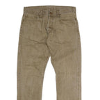CARHARTT Mens Regular Fit Beige Denim Jeans W34 L30 Cotton Blend Button Closure
