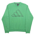 ADIDAS Mens Green Cotton Blend Crew Neck M Sweatshirt Sportswear Casual