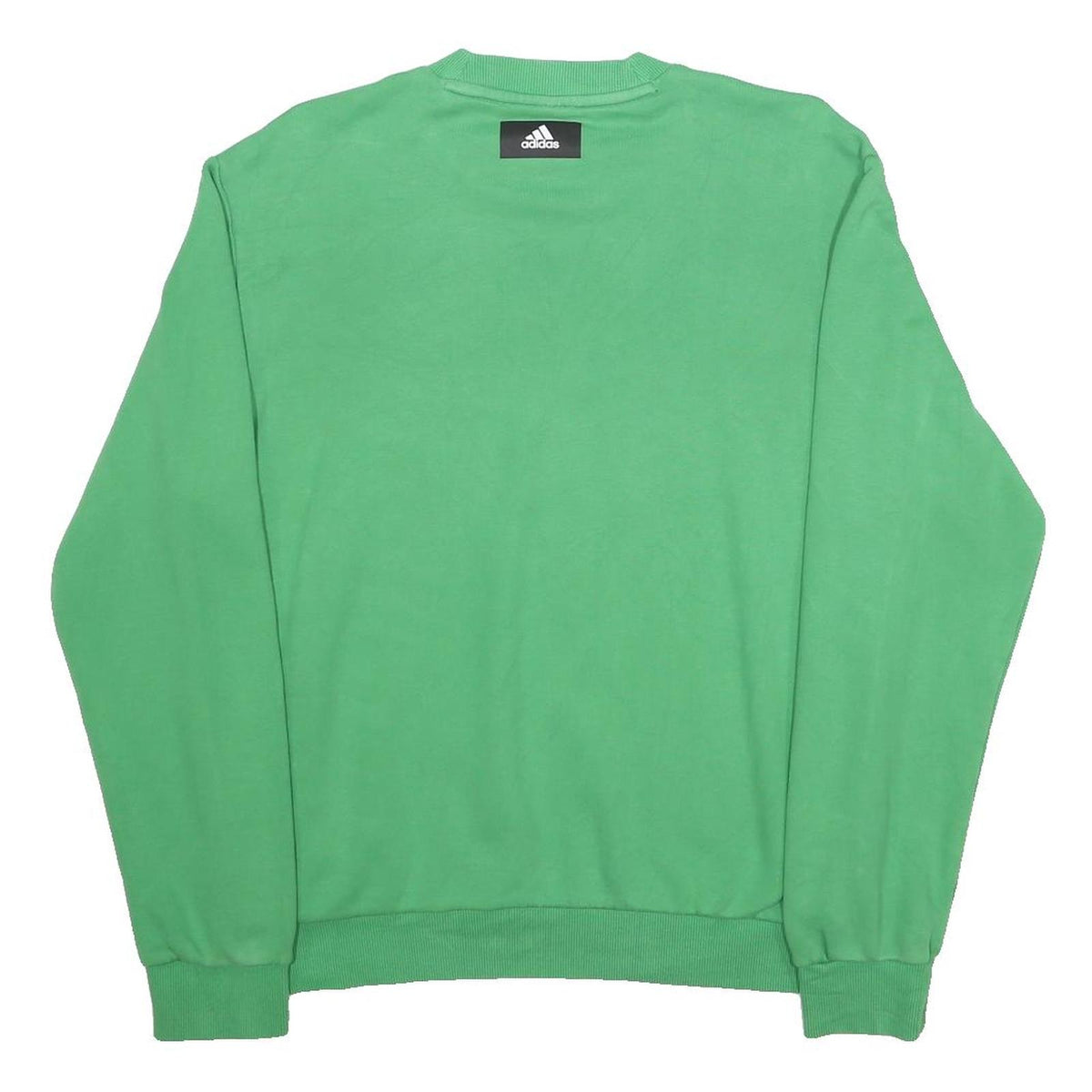 ADIDAS Mens Green Cotton Blend Crew Neck M Sweatshirt Sportswear Casual