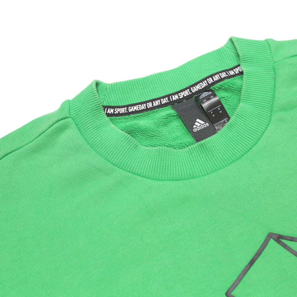 ADIDAS Mens Green Cotton Blend Crew Neck M Sweatshirt Sportswear Casual