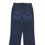 LEVI'S Womens Dark Blue Regular Flared Denim W26 L28 Zip Cotton Blend Jeans