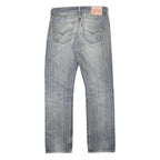 LEVI'S 501 Mens Jeans Blue Regular Straight Denim Medium W32 L32 Classic Button