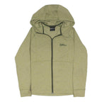 JACK WOLFSKIN Womens Green Jacket M Polyester Blend Zip Hooded Plain Outdoor