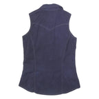 CARHARTT Womens Blue Plain Sleeveless Shirt XS Cotton Blend Canvas Button