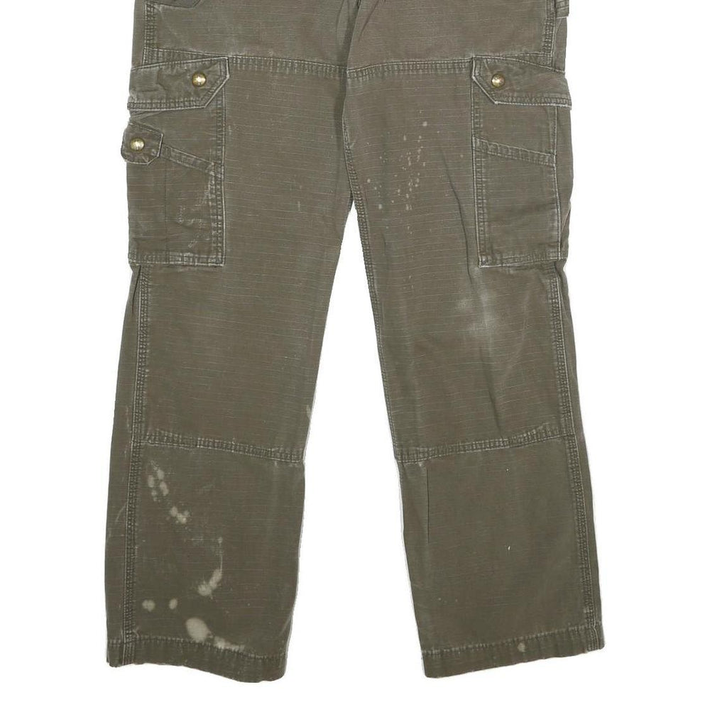 CARHARTT Mens Cotton Khaki Relaxed Cargo Trousers W32 L32 Workwear Pockets