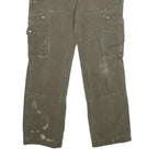 CARHARTT Mens Cotton Khaki Relaxed Cargo Trousers W32 L32 Workwear Pockets