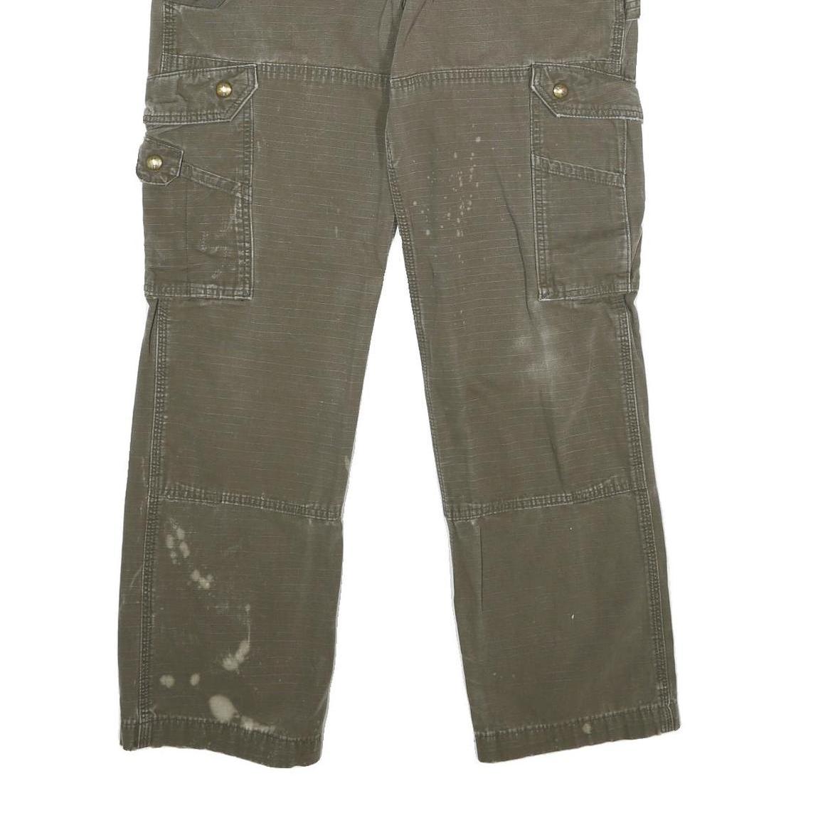 CARHARTT Mens Cotton Khaki Relaxed Cargo Trousers W32 L32 Workwear Pockets