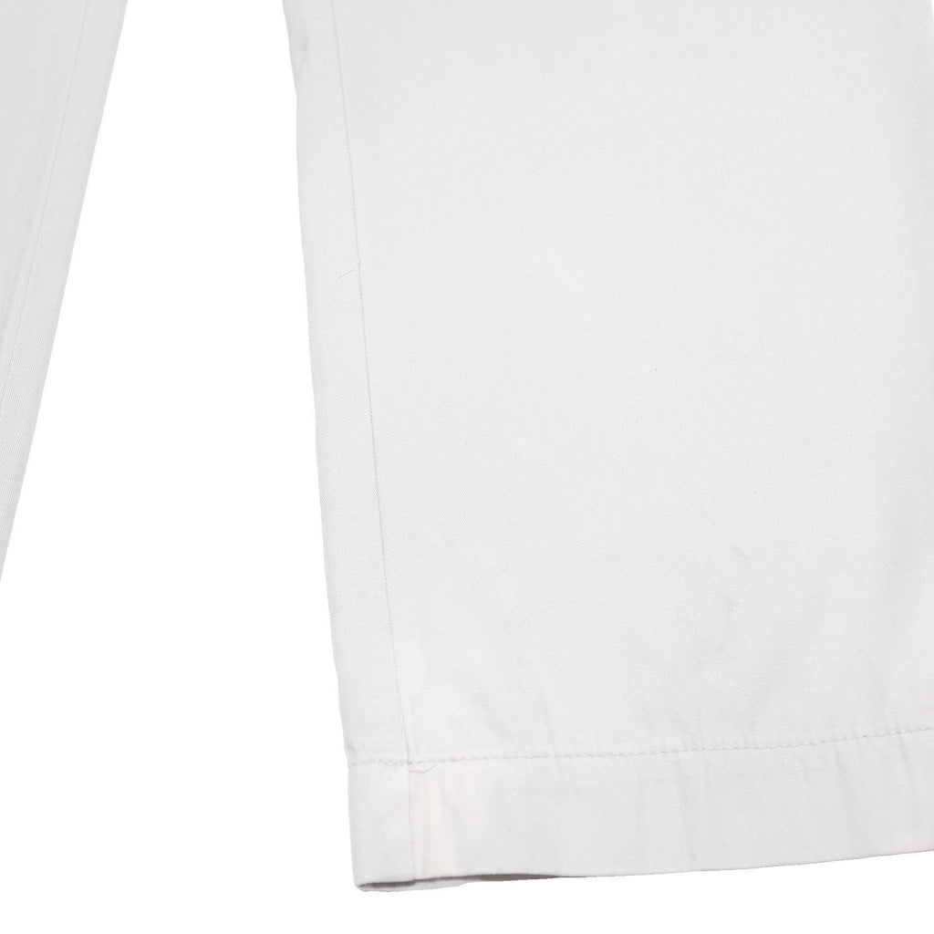 TOMMY HILFIGER Mens Cotton White Regular Fit Straight Trousers W34 L27 Casual