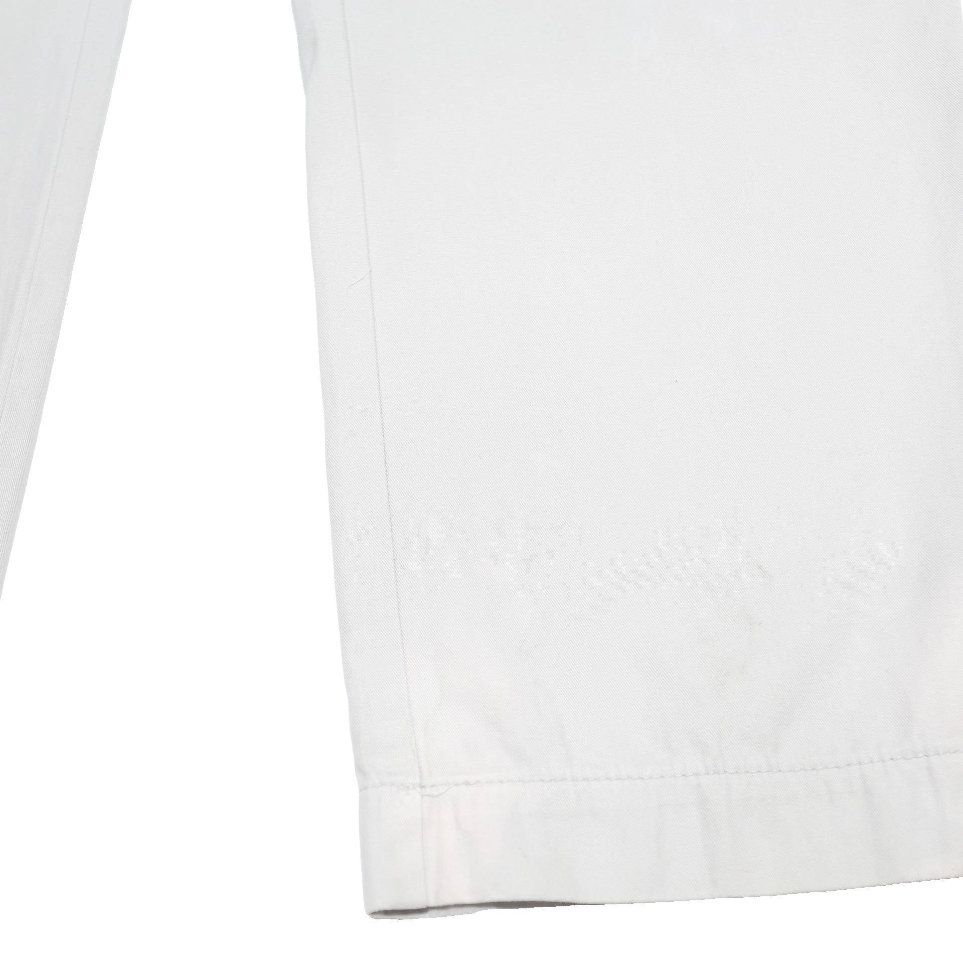 TOMMY HILFIGER Mens Cotton White Regular Fit Straight Trousers W34 L27 Casual