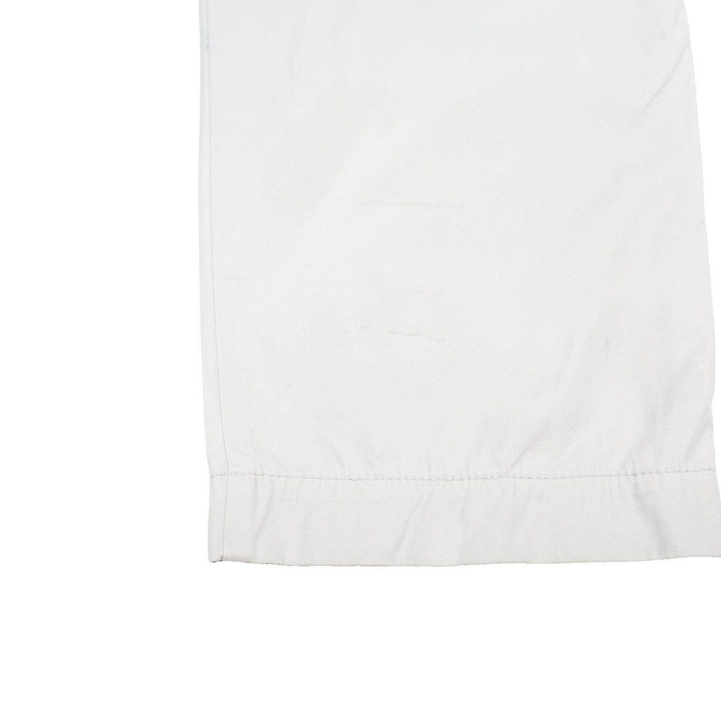 TOMMY HILFIGER Mens Cotton White Regular Fit Straight Trousers W34 L27 Casual