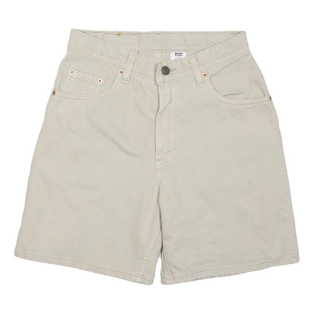 LEVI'S Womens Shorts Beige Casual XS W28 Cotton Blend Comfortable Summer Fit
