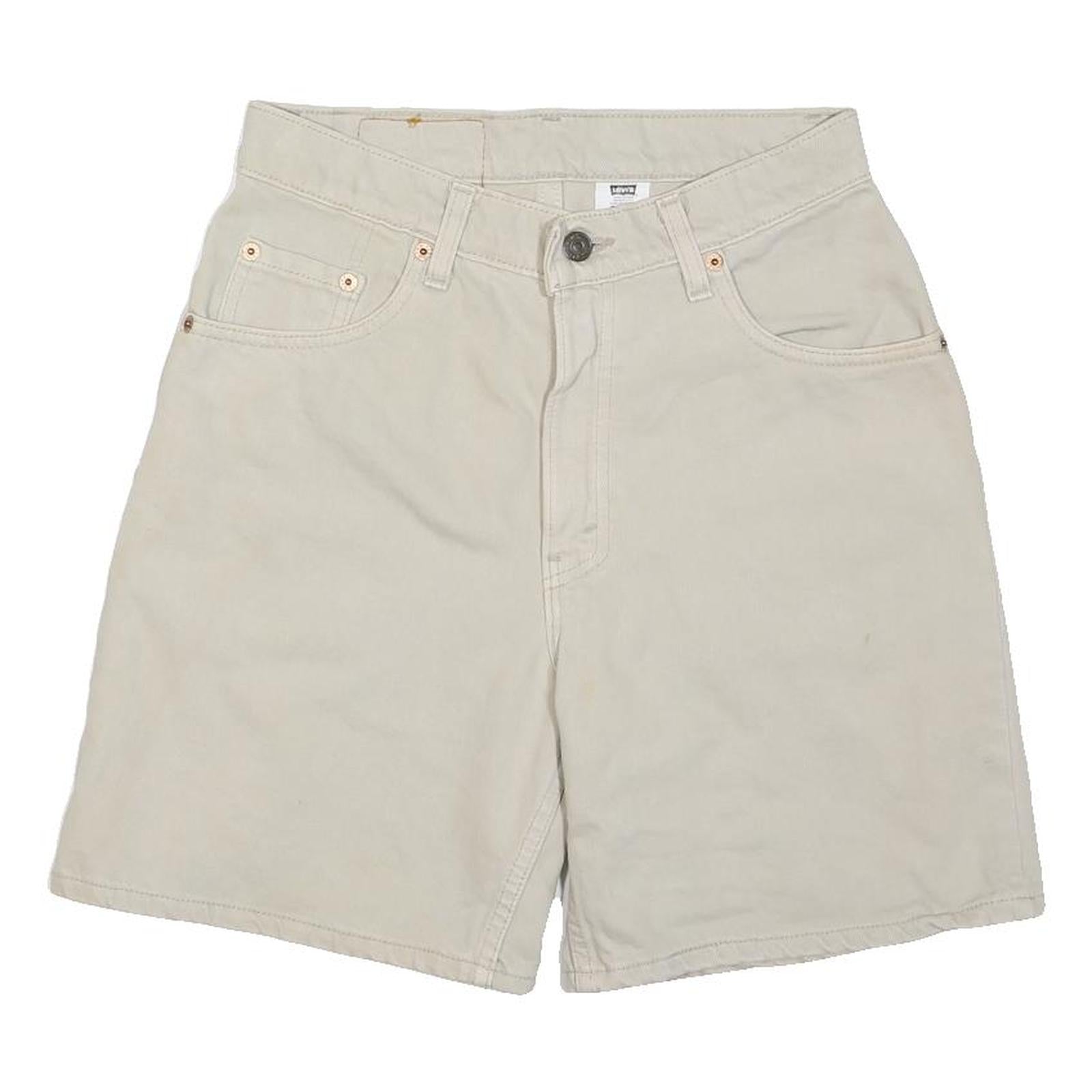 LEVI'S Womens Shorts Beige Casual XS W28 Cotton Blend Comfortable Summer Fit