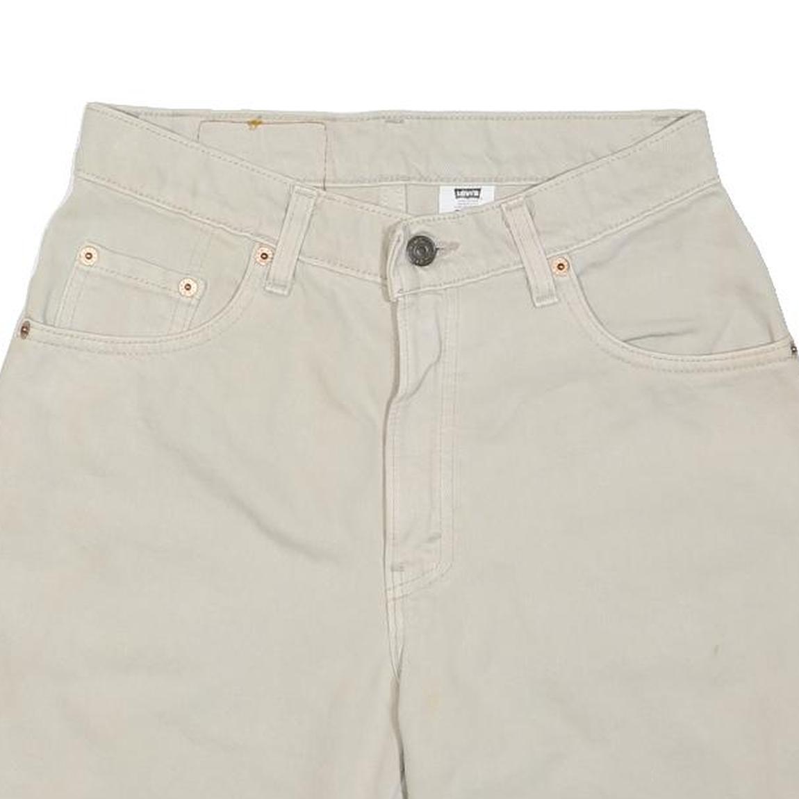 LEVI'S Womens Shorts Beige Casual XS W28 Cotton Blend Comfortable Summer Fit
