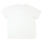 CALVIN KLEIN Mens White XL Plain V-Neck Cotton Blend Short Sleeve T-Shirt