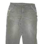 CARHARTT Mens Cotton Blend Green Regular Straight Trousers W40 L32 Workwear