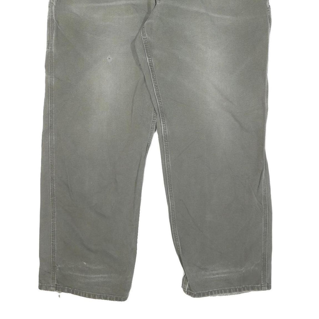 CARHARTT Mens Cotton Blend Green Regular Straight Trousers W40 L32 Workwear