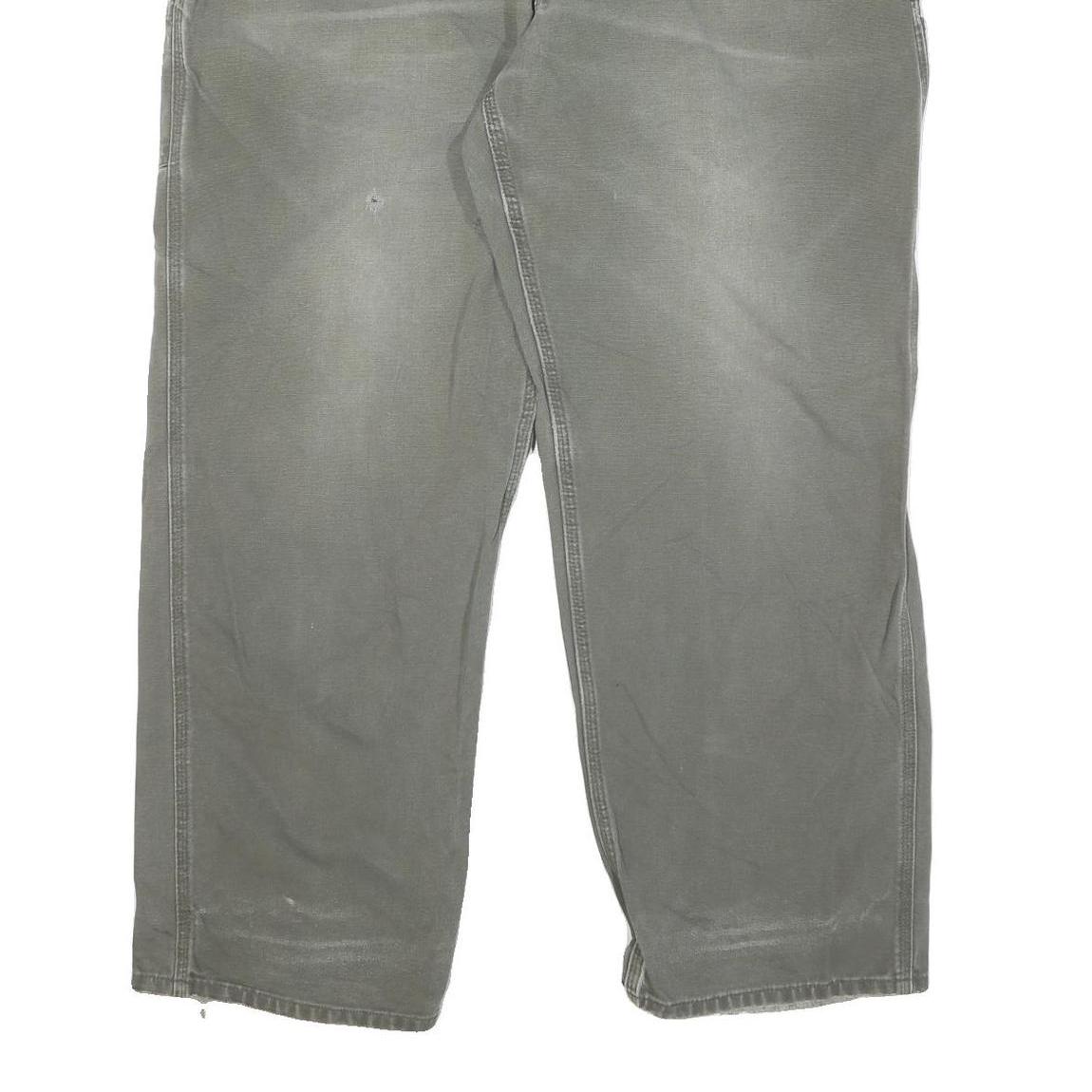 CARHARTT Mens Cotton Blend Green Regular Straight Trousers W40 L32 Workwear