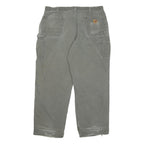 CARHARTT Mens Cotton Blend Green Regular Straight Trousers W40 L32 Workwear