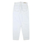 GALAXY Womens Jeans White Relaxed Straight Denim Light W28 L29 Classic Fit