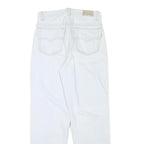GALAXY Womens Jeans White Relaxed Straight Denim Light W28 L29 Classic Fit