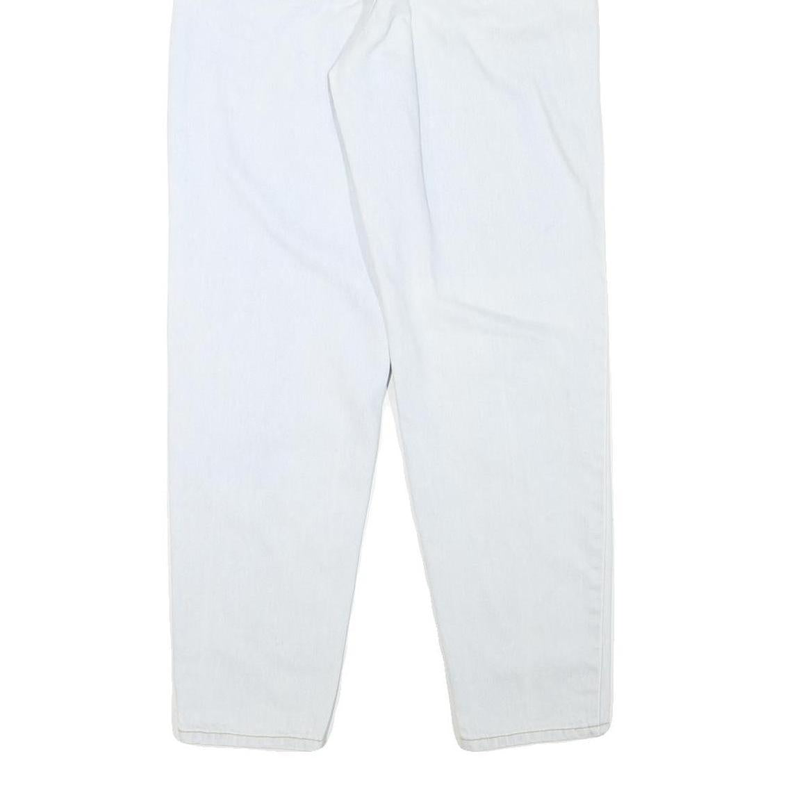 GALAXY Womens Jeans White Relaxed Straight Denim Light W28 L29 Classic Fit