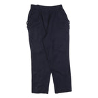 GAAN DUH Womens Navy Regular Fit Straight Leg Trousers W26 L27