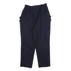 GAAN DUH Womens Navy Regular Fit Straight Leg Trousers W26 L27