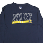 NBA Mens Blue Denver Nuggets Long Sleeve Crew Neck Cotton T-Shirt 2XL