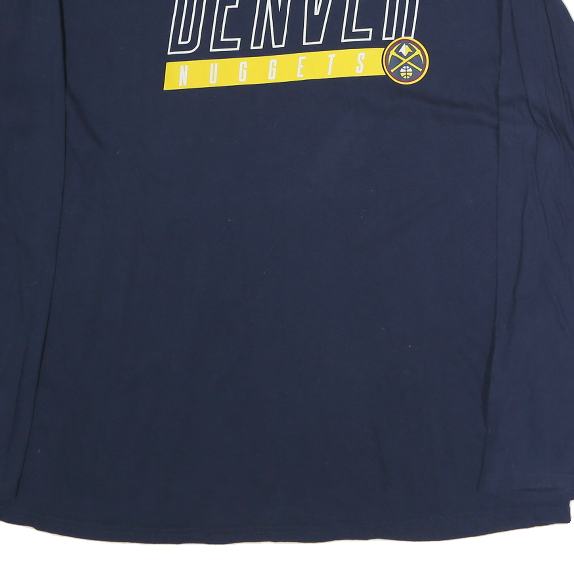 NBA Mens Blue Denver Nuggets Long Sleeve Crew Neck Cotton T-Shirt 2XL