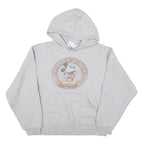 DISNEY Womens Grey Mickey Mouse Hoodie M Cotton Blend Pullover Casual