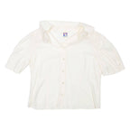 YESSICA Womens Blouse Beige Collared L