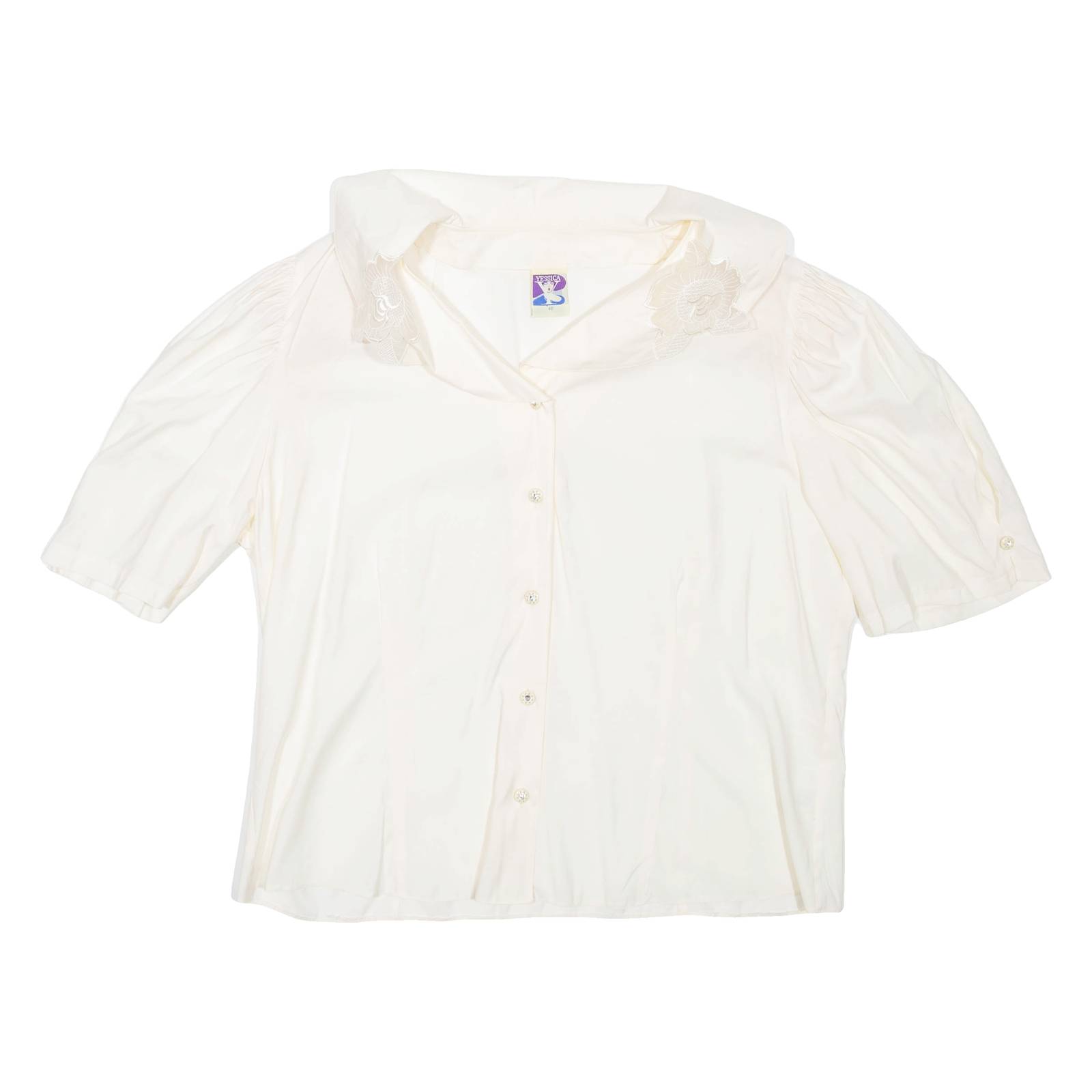 YESSICA Womens Blouse Beige Collared L